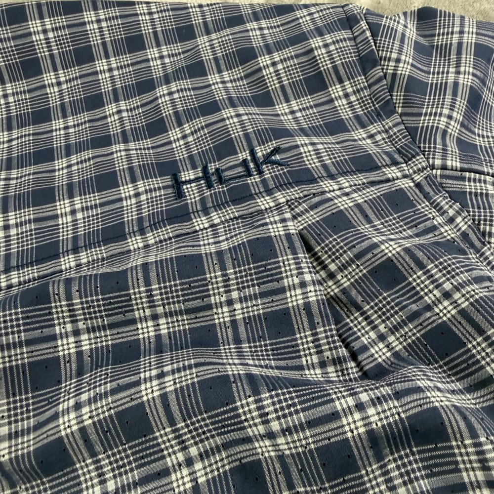 Huk Mens XXL Blue Plaid Performance Fishing Shirt LS Ventilated H1500066 - Picture 8 of 9